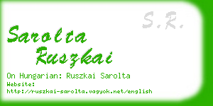 sarolta ruszkai business card